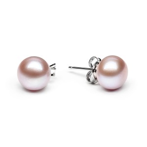 Cercei perle naturale roz pudra 9 mm si argint DiAmanti EFB09-N_L-G (Argint 925‰ 0,5 g.)